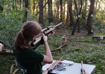 Scouts target schieten.